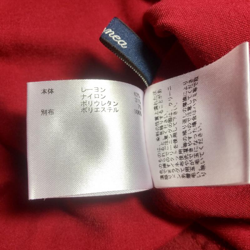 エンネア Ennea シャツ、ブラウス 長袖 36 無地 赤 / レッド / レディース USED 古着 中古 10013251