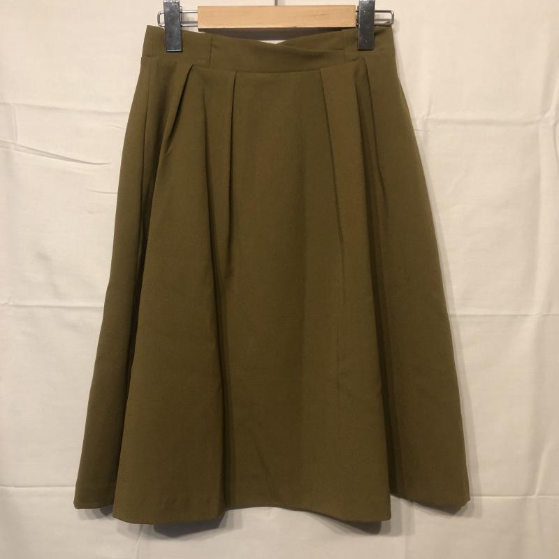 エンネア Ennea スカート ひざ丈スカート 36 無地 緑 / グリーン / レディース USED 古着 中古 10013256