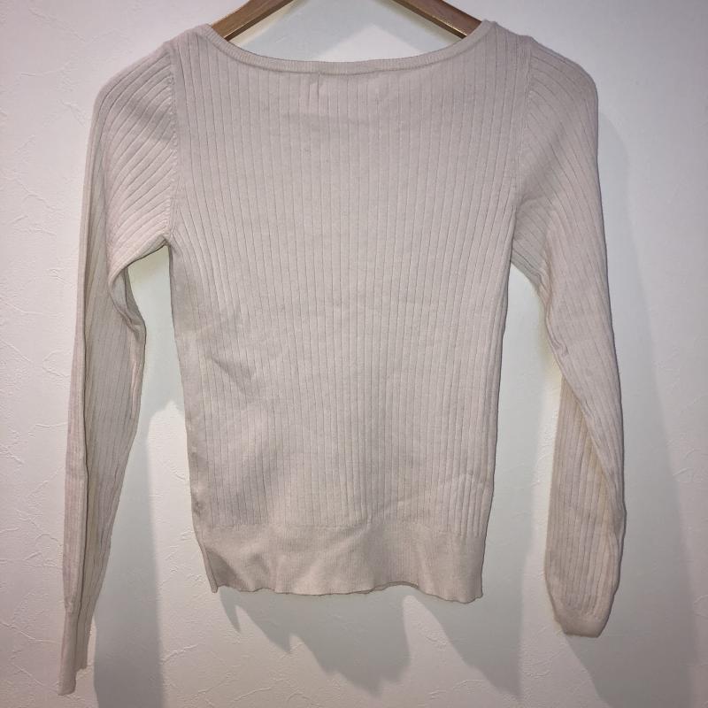 オペークドットクリップ OPAQUE.CLIP カットソー 長袖 S 無地 白 / ホワイト / レディース USED 古着 中古 10013265