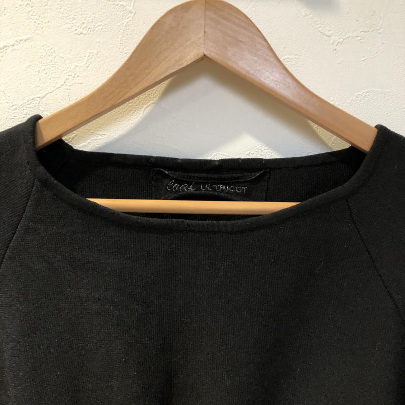 ローフ loaf カットソー 七分袖 1 無地 黒 / ブラック / レディース USED 古着 中古 10013304