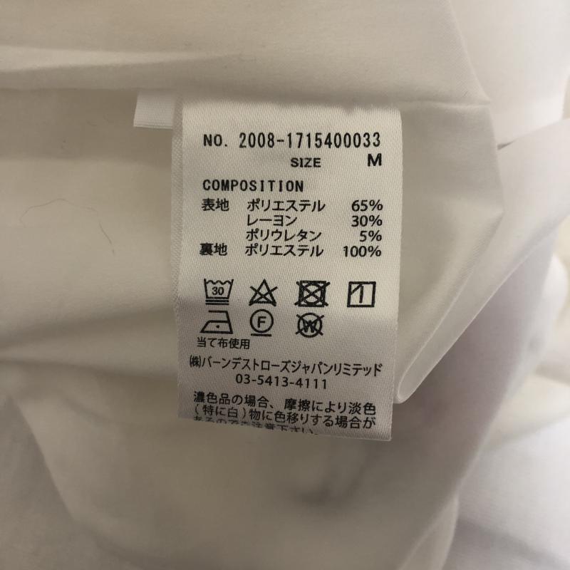 ウィルセレクション WILLSELECTION ワンピース ひざ丈スカート M 無地 X 花柄 白 / ホワイト / レディース USED 古着 中古 10013347