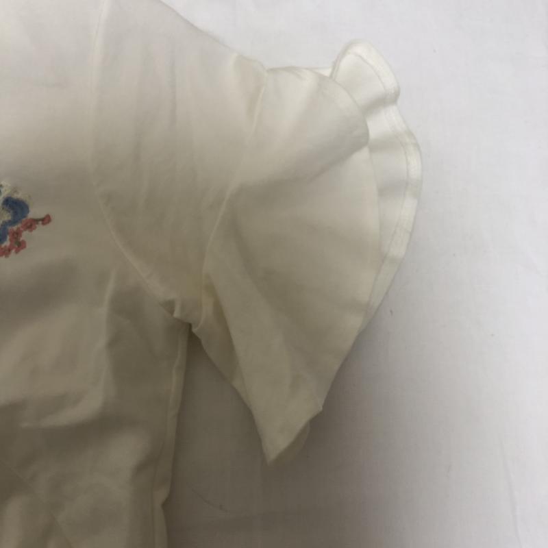 ウィルセレクション WILLSELECTION ワンピース ひざ丈スカート M 無地 X 花柄 白 / ホワイト / レディース USED 古着 中古 10013347