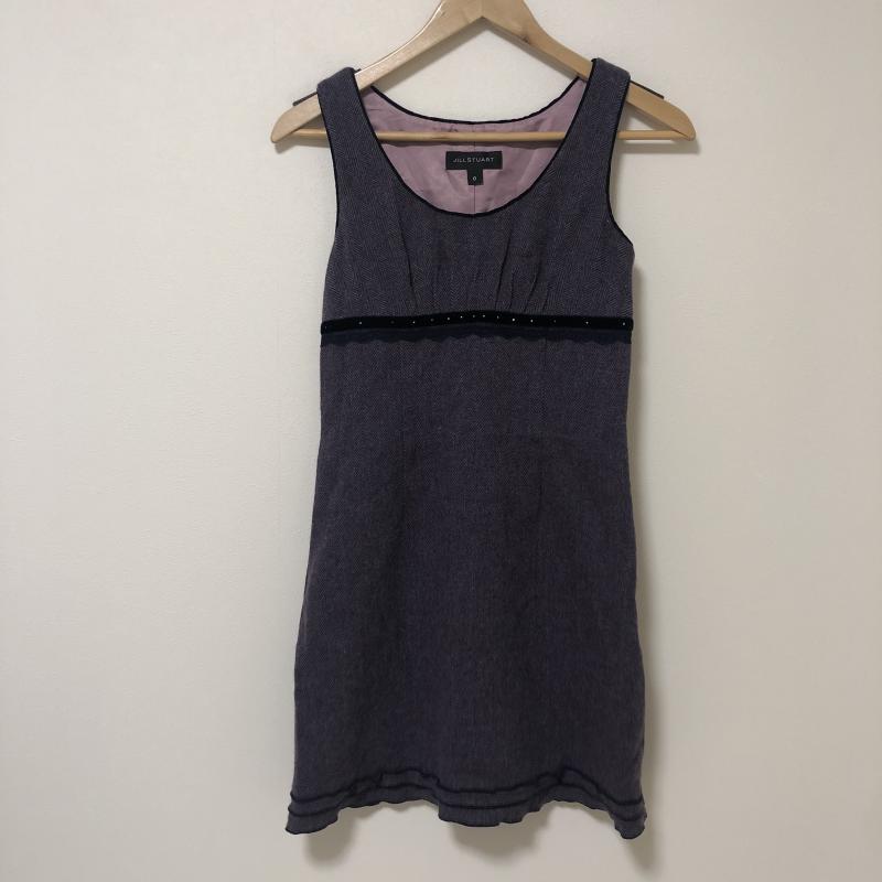 ジルスチュアート JILLSTUART ワンピース ミニスカート 0 無地 X 紫 / パープル / X 黒 / ブラック / X 紺 / ネイビー / レディース USED 古着 中古 10013351