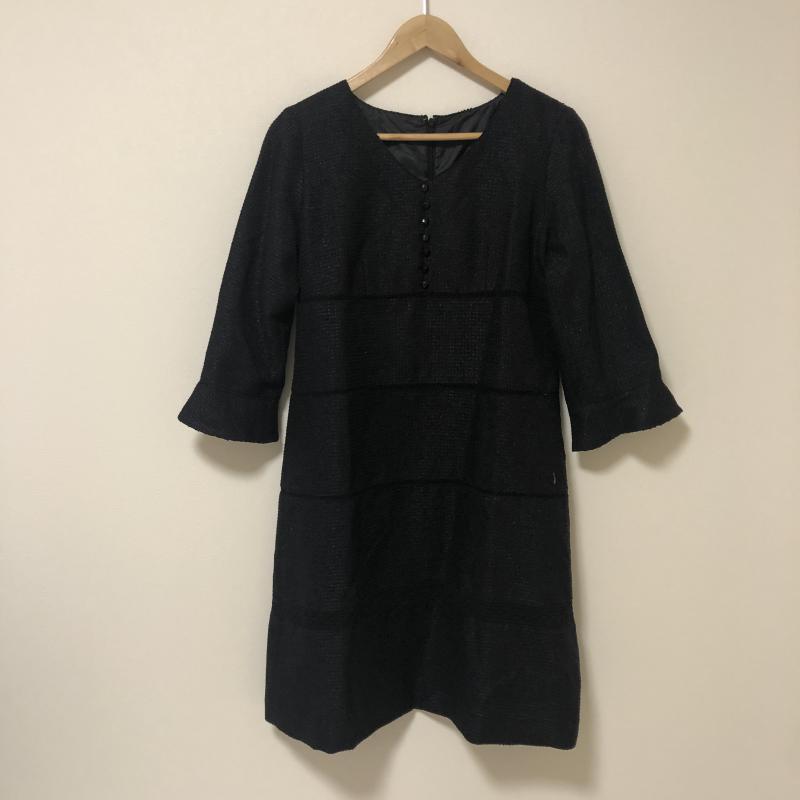 カーラ Cara ワンピース ひざ丈スカート 無地 X 黒 / ブラック / レディース USED 古着 中古 10013352