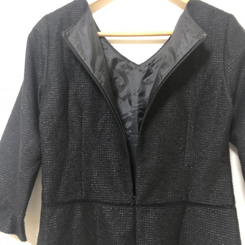 カーラ Cara ワンピース ひざ丈スカート 無地 X 黒 / ブラック / レディース USED 古着 中古 10013352