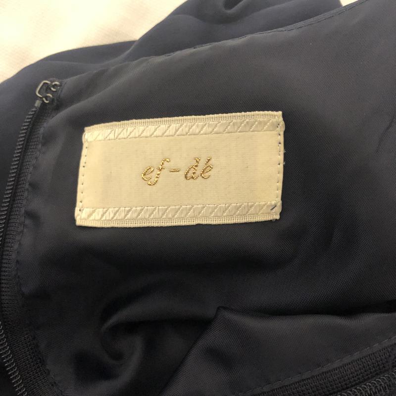 エフデ ef-de ワンピース ひざ丈スカート 無地 X 紺 / ネイビー / X 黒 / ブラック / レディース USED 古着 中古 10013373