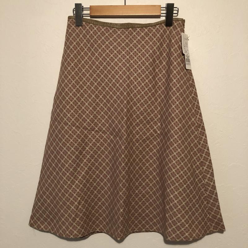 MEO MEO スカート ひざ丈スカート ツイードスカート 総柄 X 茶 / ブラウン / X 桃 / ピンク / X ベージュ / ベージュ / レディース USED 古着 中古 10013424