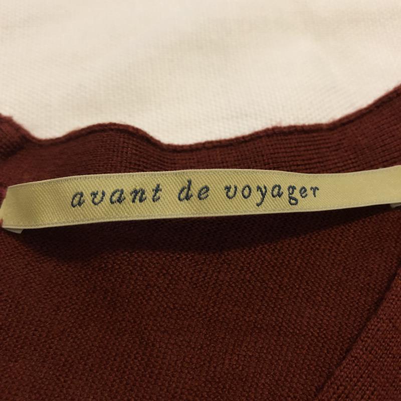 アウ゛ァンデボヤージ AVANTDEVOYAGER ワンピース ひざ丈スカート サイドシフォン ニットワンピース 38 無地 赤 / レッド / レディース USED 古着 中古 10013451