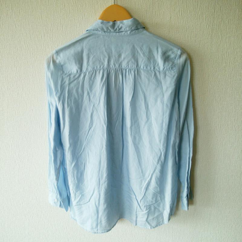 ロペピクニック ROPE' PICNIC シャツ、ブラウス 長袖 38 無地 青 / ブルー / レディース USED 古着 中古 10013522