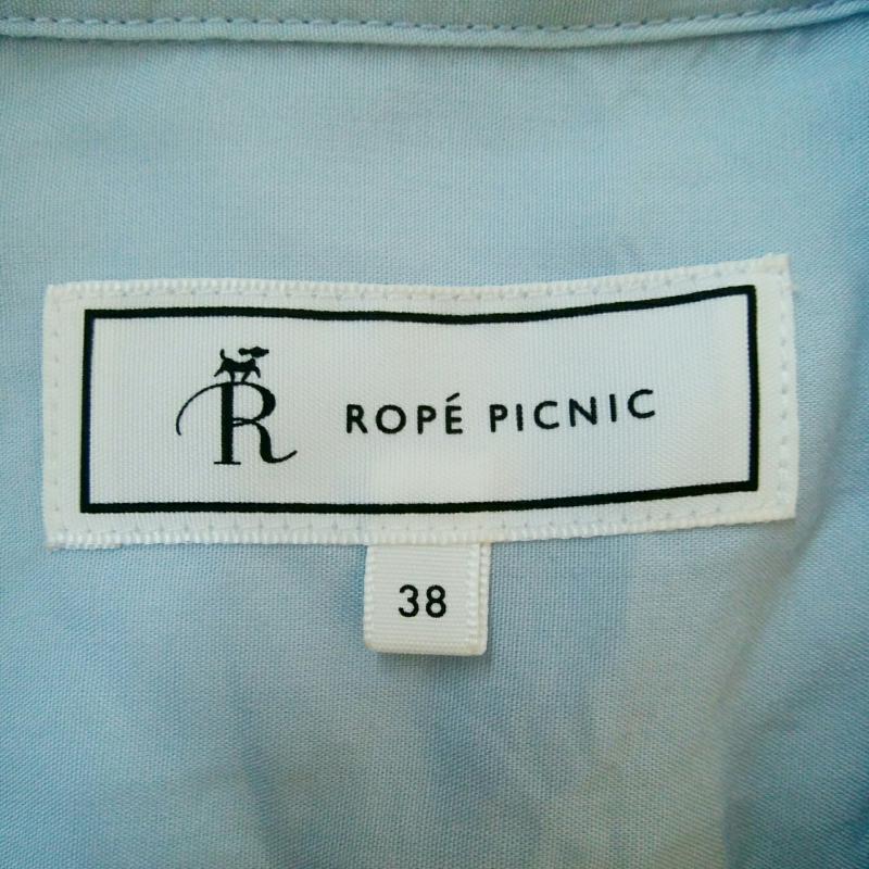 ロペピクニック ROPE' PICNIC シャツ、ブラウス 長袖 38 無地 青 / ブルー / レディース USED 古着 中古 10013522