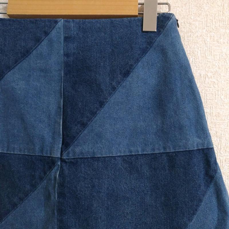 オリーブデオリーブ OLIVE des OLIVE スカート ひざ丈スカート デニムスカート M 無地 X インディゴ / インディゴ / レディース USED 古着 中古 10013546