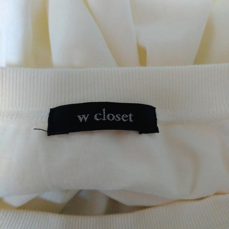 ダブルクローゼット w closet Tシャツ 長袖 FREE 無地 X ロゴ、文字 白 / ホワイト / X 黒 / ブラック / X 青 / ブルー / メンズ USED 古着 中古 10013547