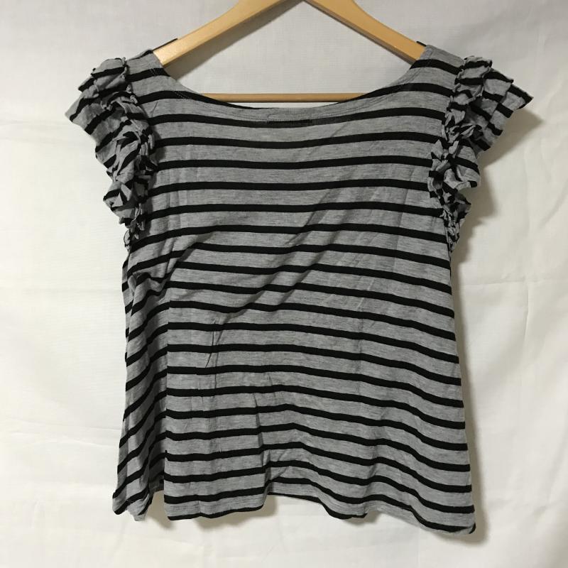 ラトータリテ La TOTALITE カットソー 半袖 ボーダー柄 黒 / ブラック / X 灰 / グレー / レディース USED 古着 中古 10013631