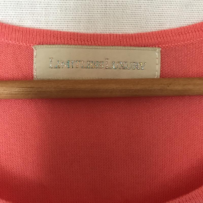 リミットレスラグジュアリー LIMITLESS LUXURY カットソー 半袖 無地 桃 / ピンク / レディース USED 古着 中古 10013634