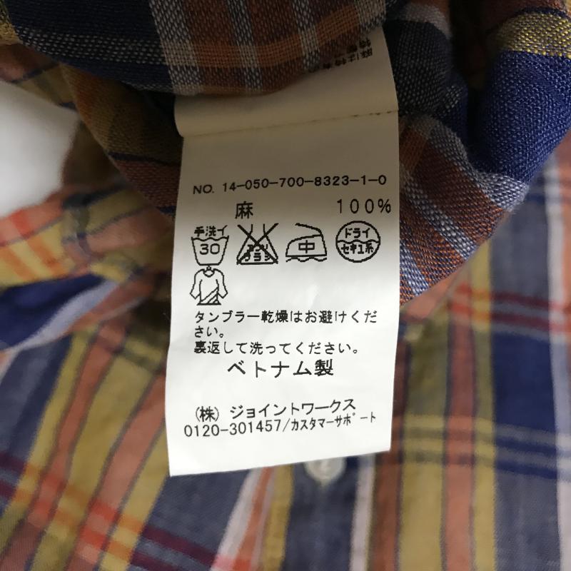 シンプリシテェ Simplicite シャツ、ブラウス 長袖 チェック 青 / ブルー / X 黄 / イエロー / X 橙 / オレンジ / X 白 / ホワイト / レディース USED 古着 中古 10013648