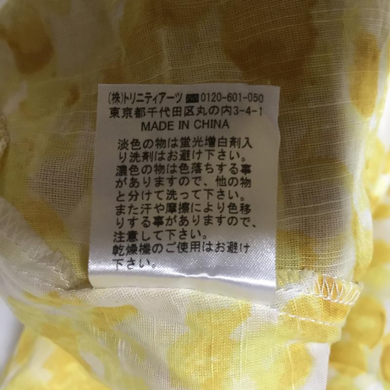 スタディオクリップ studio CLIP タンクトップ タンクトップ 総柄 黄 / イエロー / X 白 / ホワイト / レディース USED 古着 中古 10013651