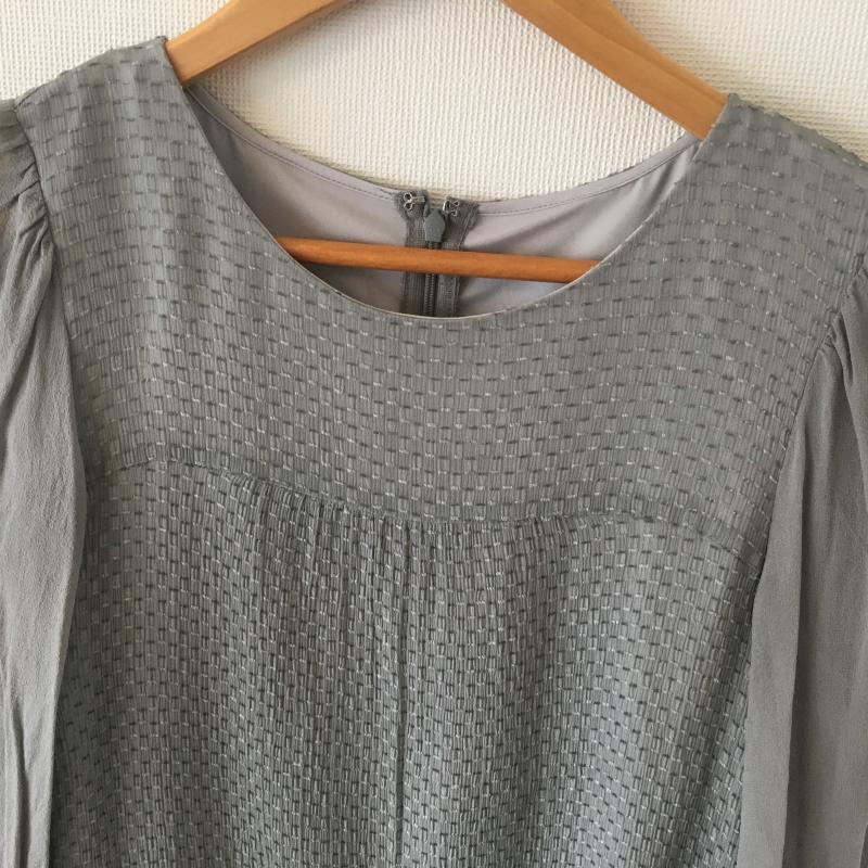 ニジュウサンク 23区 ワンピース ミニスカート 38 無地 灰 / グレー / レディース USED 古着 中古 10013673