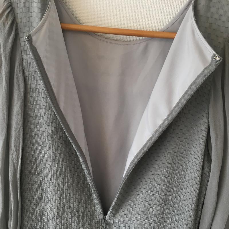 ニジュウサンク 23区 ワンピース ミニスカート 38 無地 灰 / グレー / レディース USED 古着 中古 10013673