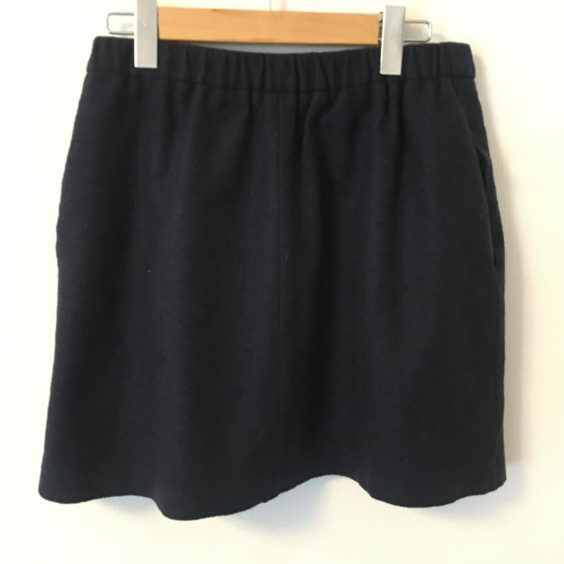 ニジュウサンク 23区 スカート ミニスカート 38 無地 紺 / ネイビー / レディース USED 古着 中古 10013707