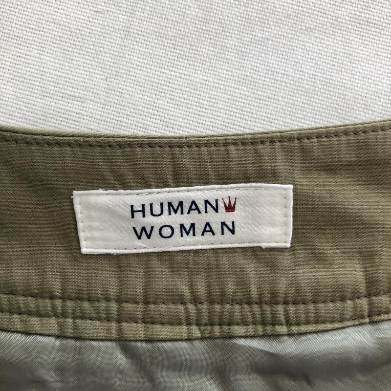 ヒューマンウーマン HUMAN WOMAN スカート ひざ丈スカート S 無地 緑 / グリーン /  レディース USED 古着 中古 10013744