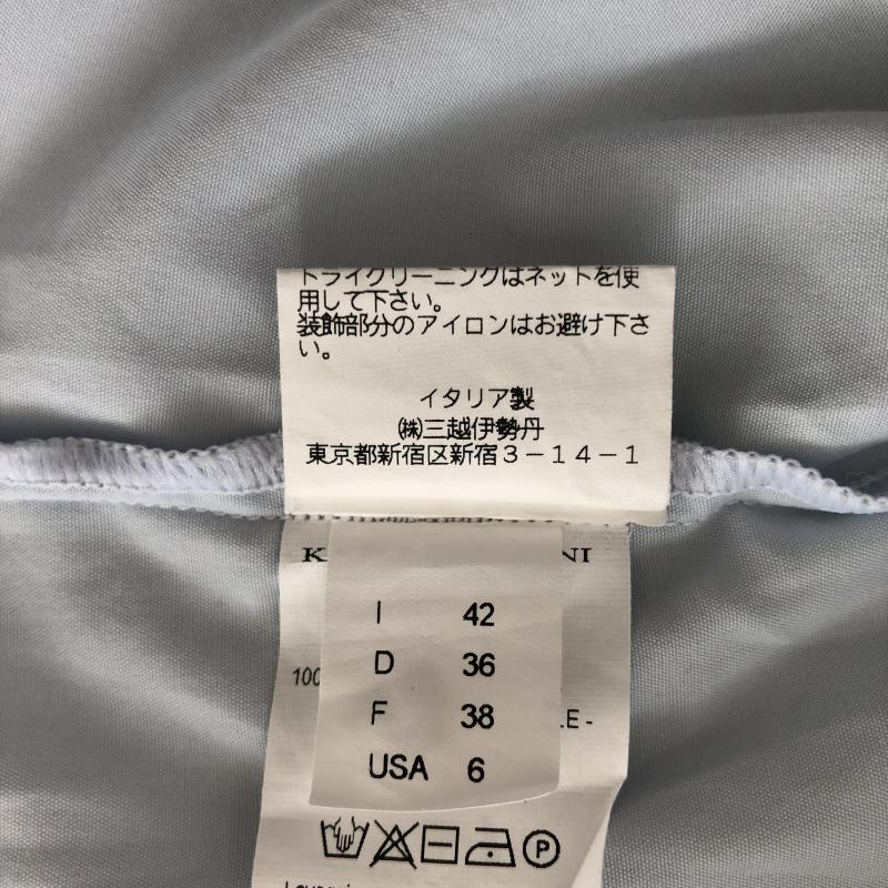 カティアセラフィーニ KATIA SERAFINI シャツ、ブラウス 長袖 前立てにビジュー 42 無地 青 / ブルー / レディース USED 古着 中古 10013761