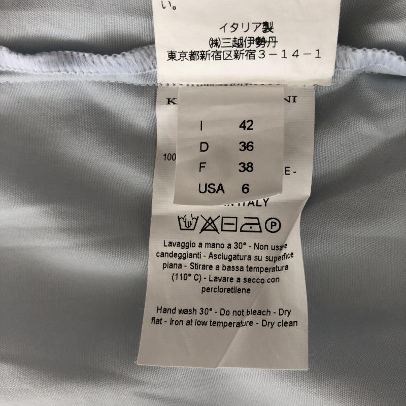 カティアセラフィーニ KATIA SERAFINI シャツ、ブラウス 長袖 前立てにビジュー 42 無地 青 / ブルー / レディース USED 古着 中古 10013761