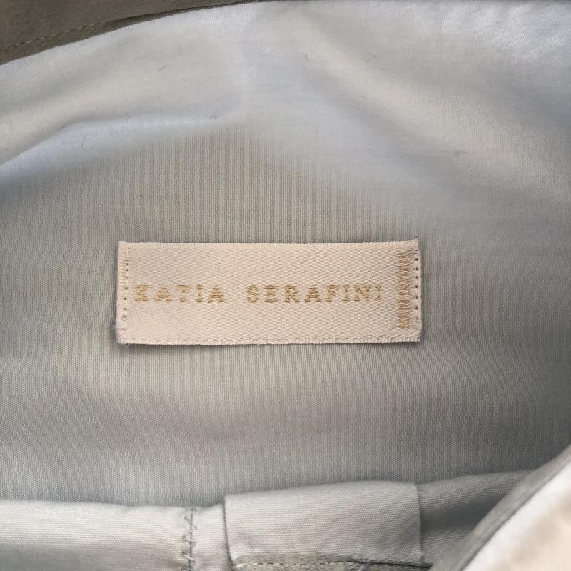 カティアセラフィーニ KATIA SERAFINI シャツ、ブラウス 長袖 前立てにビジュー 42 無地 青 / ブルー / レディース USED 古着 中古 10013761