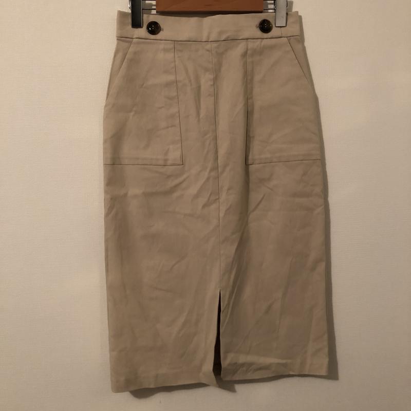 テチチ Te chichi スカート ひざ丈スカート M 無地 白 / ホワイト / レディース USED 古着 中古 10013804