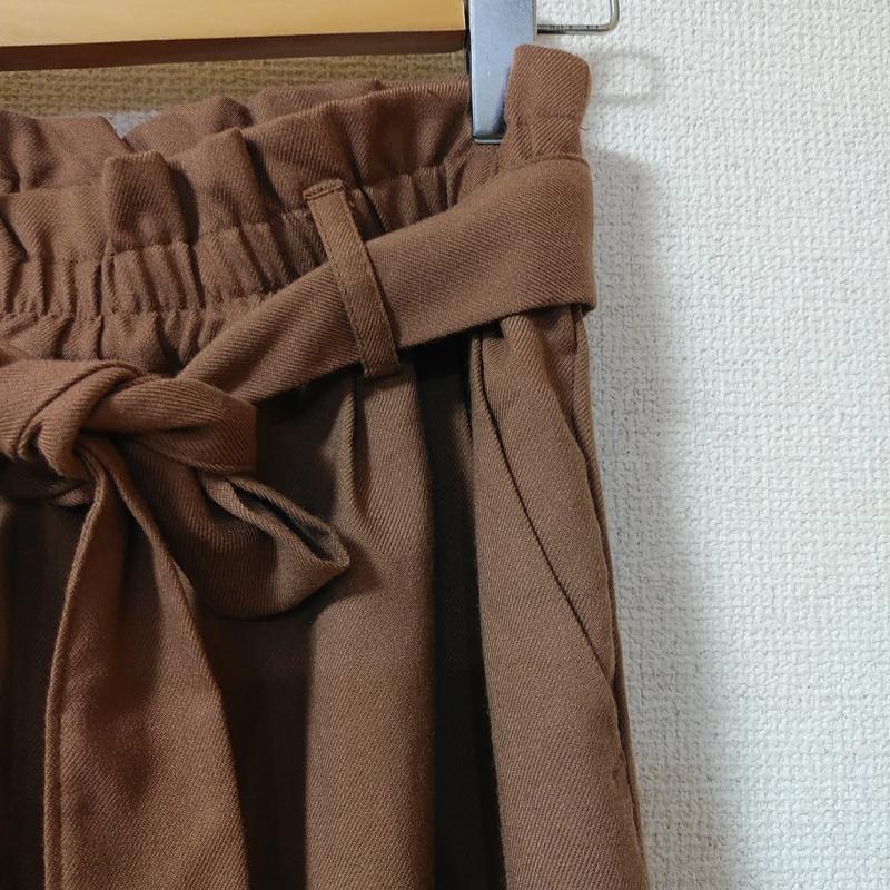コルザ COLZA ボトムス ボトムス テーパードパンツ L 無地 茶 / ブラウン / レディース USED 古着 中古 10013900