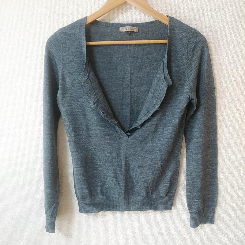 プロポーションボディドレッシング PROPORTION BODY DRESSING カットソー 長袖 ニットカットソー 3 無地 灰 / グレー / レディース USED 古着 中古 10013901