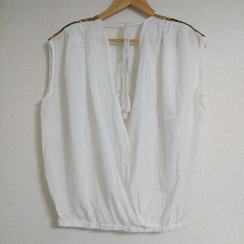 スピック&スパン Spick & Span シャツ、ブラウス 半袖 無地 白 / ホワイト / レディース USED 古着 中古 10013920