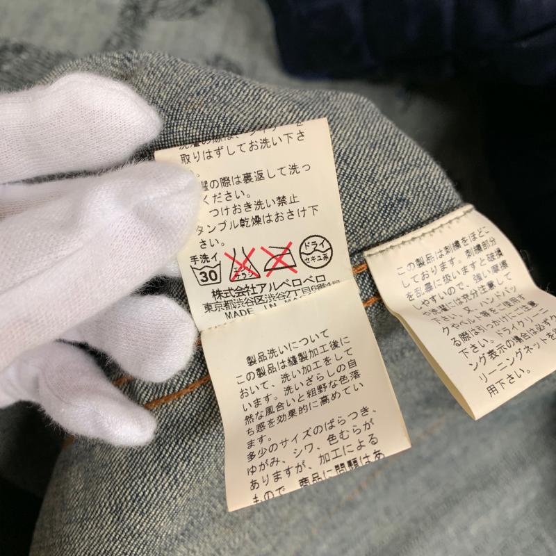アルベロベロ OLLEBOREBLA コート コート一般 デニム ビーズ M ロゴ、文字 X 花柄 X インディゴ / インディゴ / X 青 / ブルー / レディース USED 古着 中古 10013928