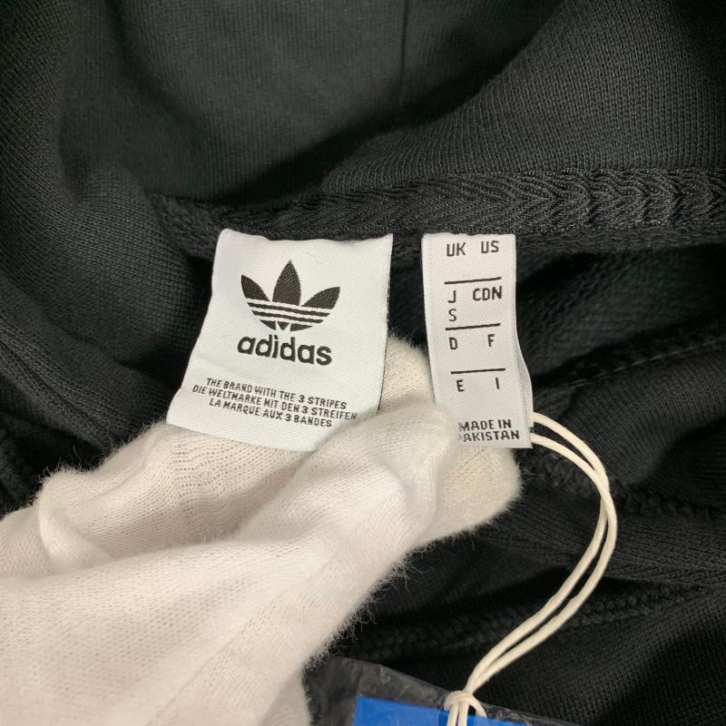 アディダス adidas パーカー 長袖 S 無地 X ワンポイント X 黒 / ブラック / X 白 / ホワイト / レディース USED 古着 中古 10013955
