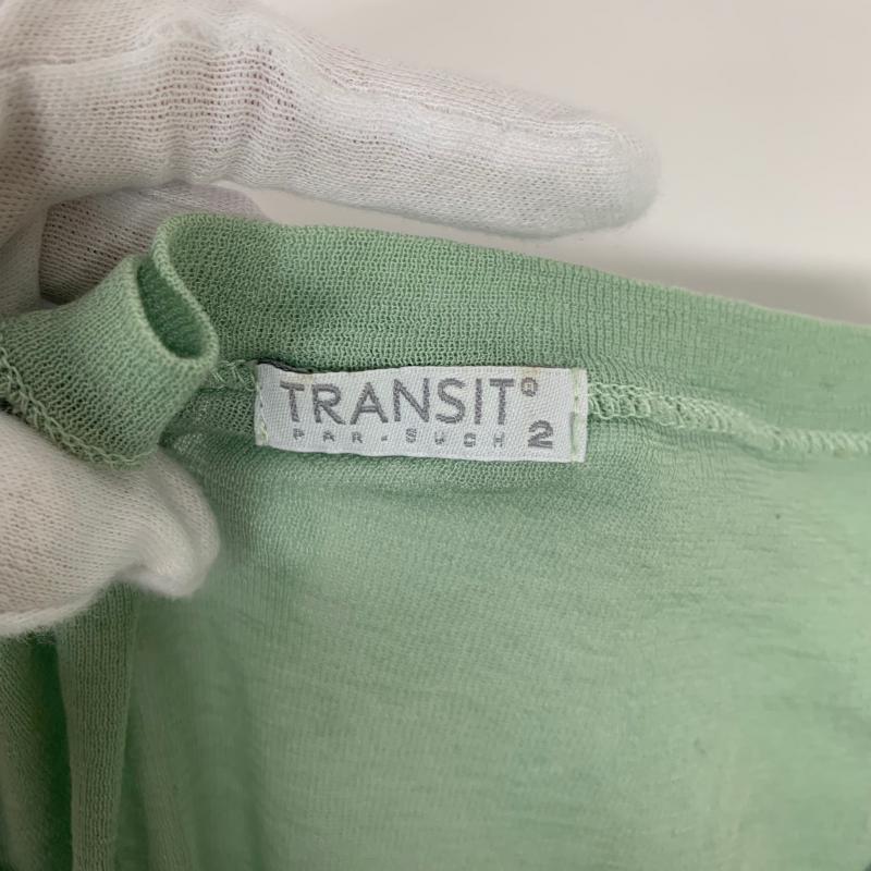 トランジットパーサッチ transit par-such カットソー 長袖 ニットカットソー 無地 緑 / グリーン / レディース USED 古着 中古 10013996