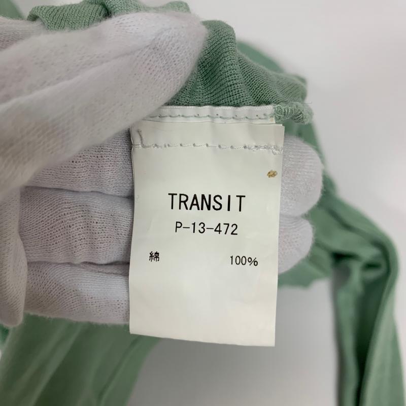 トランジットパーサッチ transit par-such カットソー 長袖 ニットカットソー 無地 緑 / グリーン / レディース USED 古着 中古 10013996