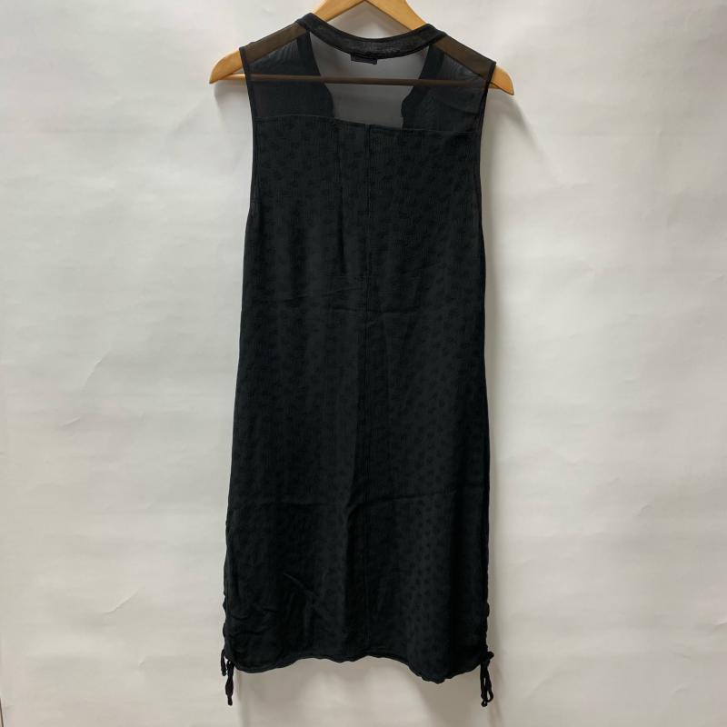 トランジットパーサッチ transit par-such ワンピース ひざ丈スカート 2 無地 X ドット 黒 / ブラック / レディース USED 古着 中古 10014000