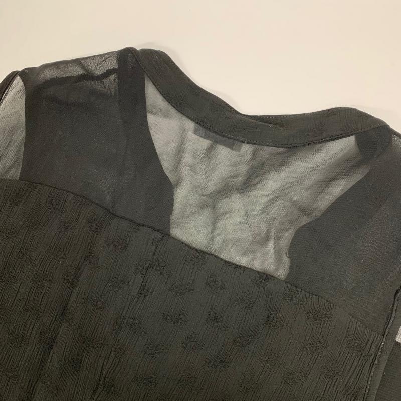 トランジットパーサッチ transit par-such ワンピース ひざ丈スカート 2 無地 X ドット 黒 / ブラック / レディース USED 古着 中古 10014000