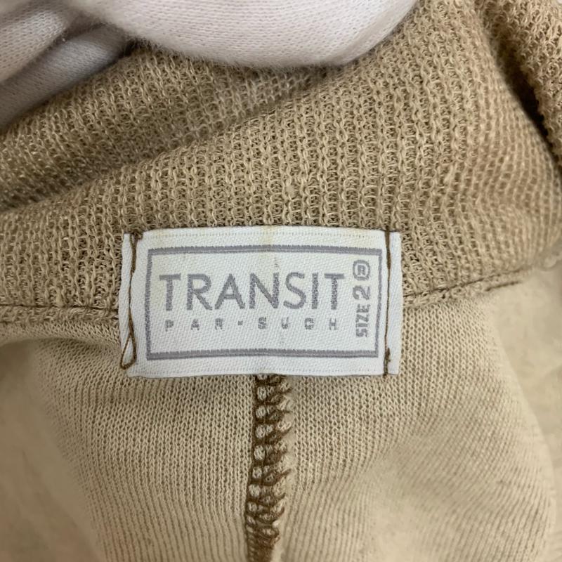 トランジットパーサッチ transit par-such カーディガン 長袖 ジャケット 2 無地 ベージュ / ベージュ / レディース USED 古着 中古 10014005