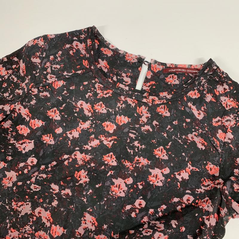 コントワー・デ・コトニエ COMPTOIR DES COTONNIERS ワンピース ミニスカート 5 総柄 X 花柄 黒 / ブラック / X 桃 / ピンク / レディース USED 古着 中古 10014012
