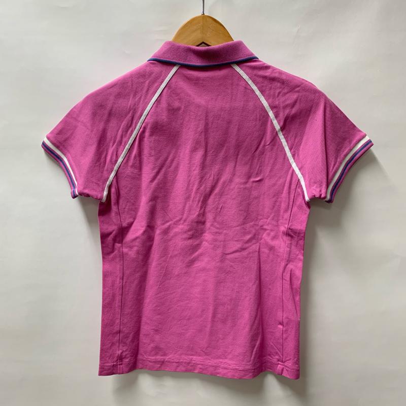 ニジュウサンク 23区 ポロシャツ 半袖 1 無地 X プリント X 桃 / ピンク / X 白 / ホワイト / レディース USED 古着 中古 10014022