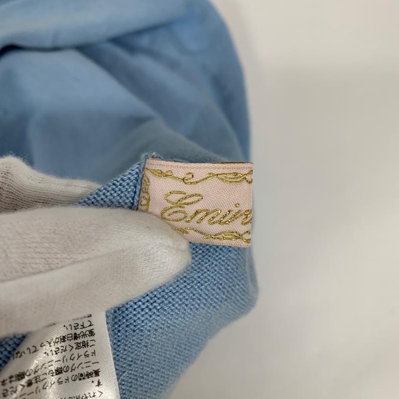 エミリアウィズ Emiria wiz ワンピース ひざ丈スカート M 無地 X 花柄 X 白 / ホワイト / X 青 / ブルー / レディース USED 古着 中古 10014031