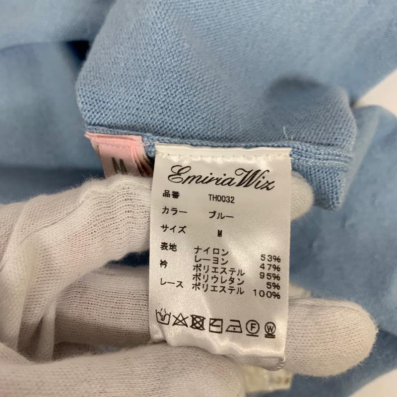エミリアウィズ Emiria wiz ワンピース ひざ丈スカート M 無地 X 花柄 X 白 / ホワイト / X 青 / ブルー / レディース USED 古着 中古 10014031