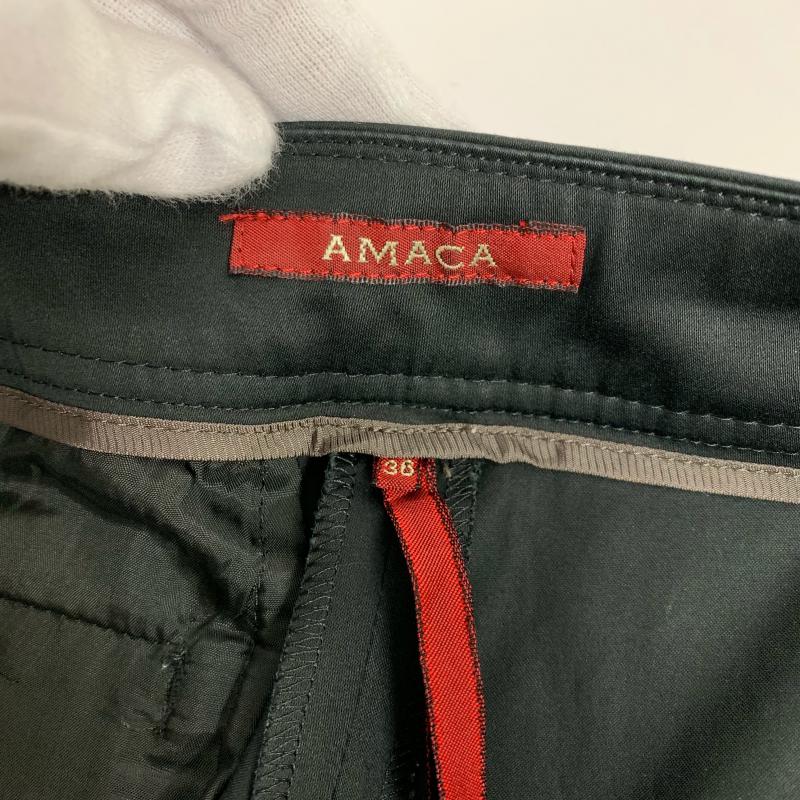 アマカ AMACA パンツ スラックス 36 無地 黒 / ブラック / レディース USED 古着 中古 10014051