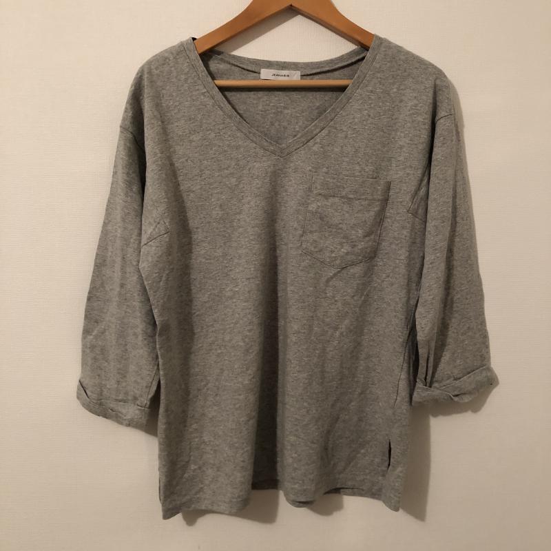 ジーナシス JEANASIS カットソー 七分袖 FREE 無地 灰 / グレー / レディース USED 古着 中古 10014074
