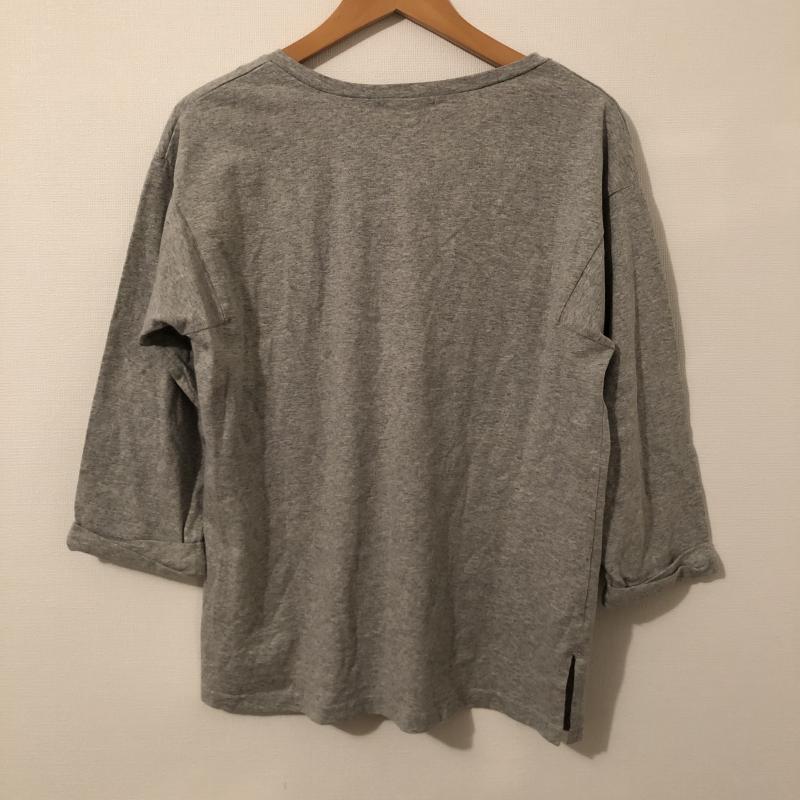 ジーナシス JEANASIS カットソー 七分袖 FREE 無地 灰 / グレー / レディース USED 古着 中古 10014074