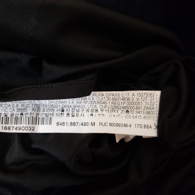 ザラベーシック ZARA BASIC ワンピース ひざ丈スカート M 無地 紺 / ネイビー / レディース USED 古着 中古 10014122