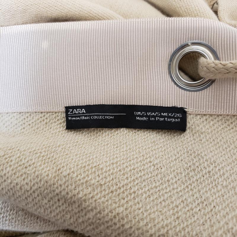 ザラ ZARA カットソー 長袖 S 無地 ベージュ / ベージュ / レディース USED 古着 中古 10014134