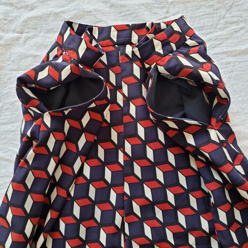 ダブル スタンダード クロージング DOUBLE STANDARD CLOTHING スカート ひざ丈スカート Aラインスカート 38 白 / ホワイト / X 青 / ブルー / X 赤 / レッド / レディース USED 古着 中古 10014165