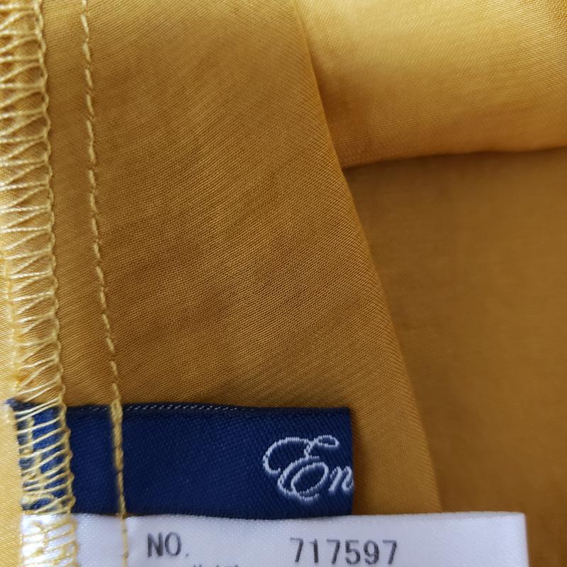 エンネア Ennea カットソー 長袖 袖フリル 40 無地 X 黄 / イエロー / レディース USED 古着 中古 10014184