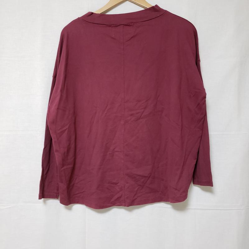 ノーブルブラン NobleBlanc カットソー 長袖 後ろ長め 38 無地 赤 / レッド / レディース USED 古着 中古 10014187